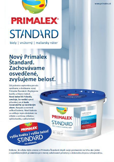 Primalex Štandard nová receptúra